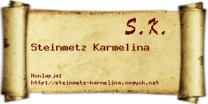 Steinmetz Karmelina névjegykártya
